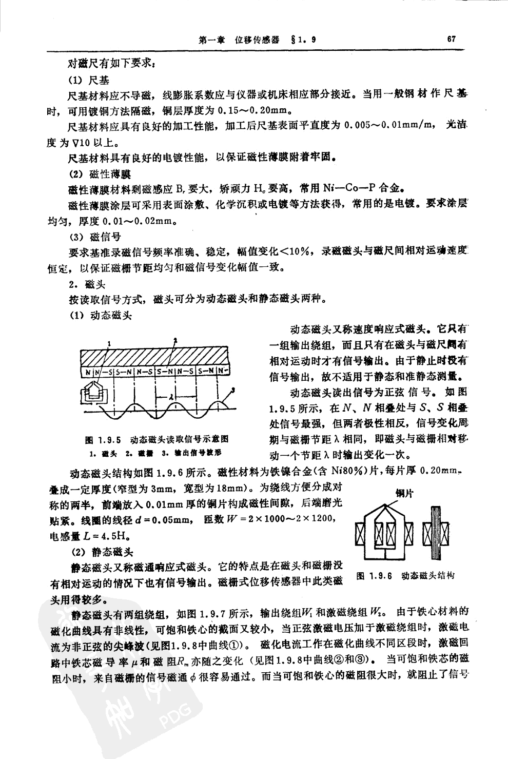 磁柵式位移傳感器