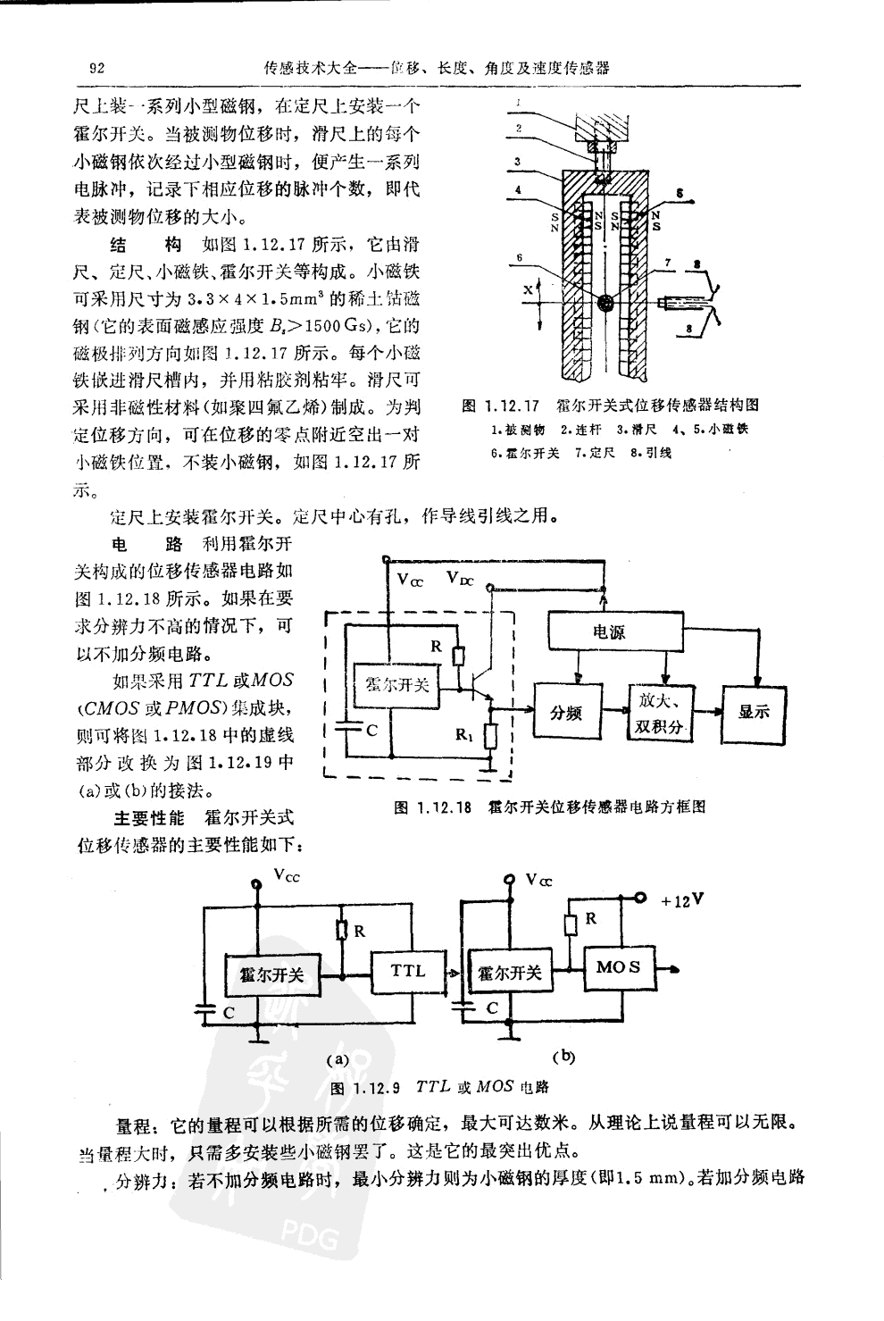 霍爾位移傳感器
